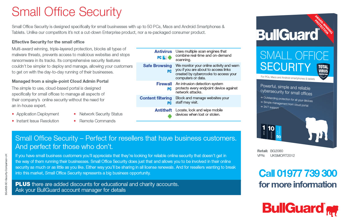 BullGuard Small Office Security for Android iOS and Windows at Target Components