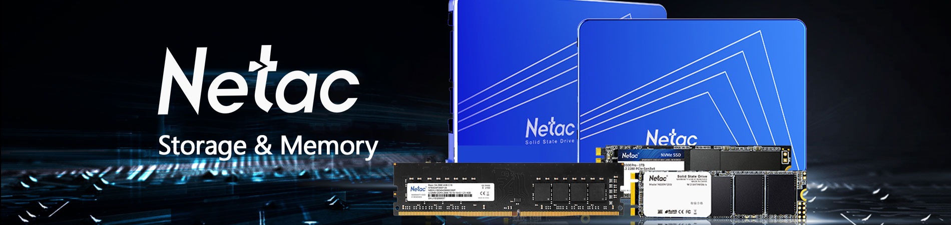 Netac SATA & PCIe NVMe Storage and Memory