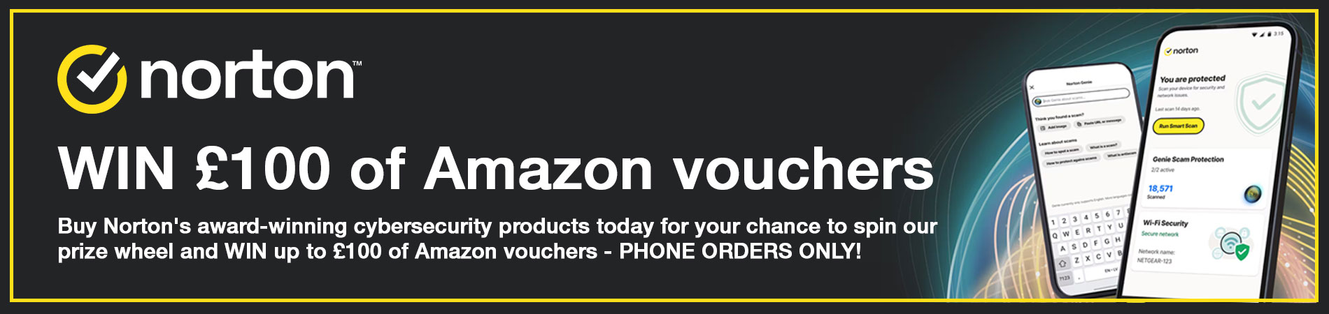 Win £100 of Amazon vouchers with norton