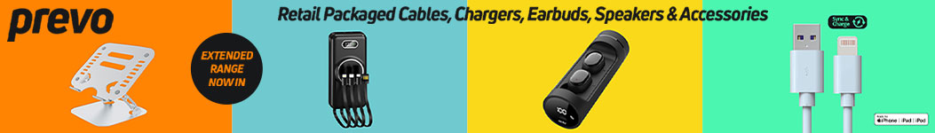 Prevo Cables, Powerbanks, Headsets, Wireless Chargers, USB Hubs, Card Readers and Accessories