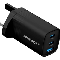 SUMVISION CHARGER-MAIN-GAN-USBC-3P65W-B